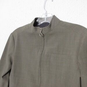 Vintage Guess Collection Women Top 0 Green Y2K‎ Fitted Moto Wool Blend USA